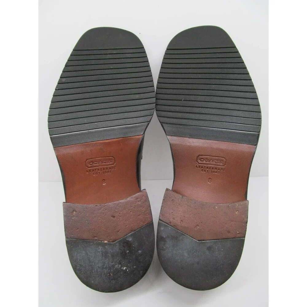 Coach Malone Mens Black Leather Split Toe Derbys Size US 8 D Made In Italy